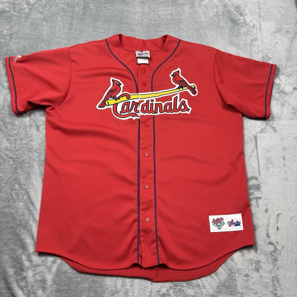 Vintage St. Louis Cardinals Jersey Mens L Red Majestic Diamond Collection MLB